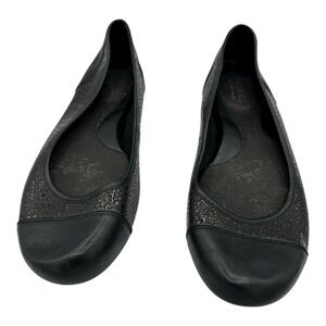 BOC Concepts Black Textured Ballet Flats Womens Size 10M Round Toe Comfort Shoes